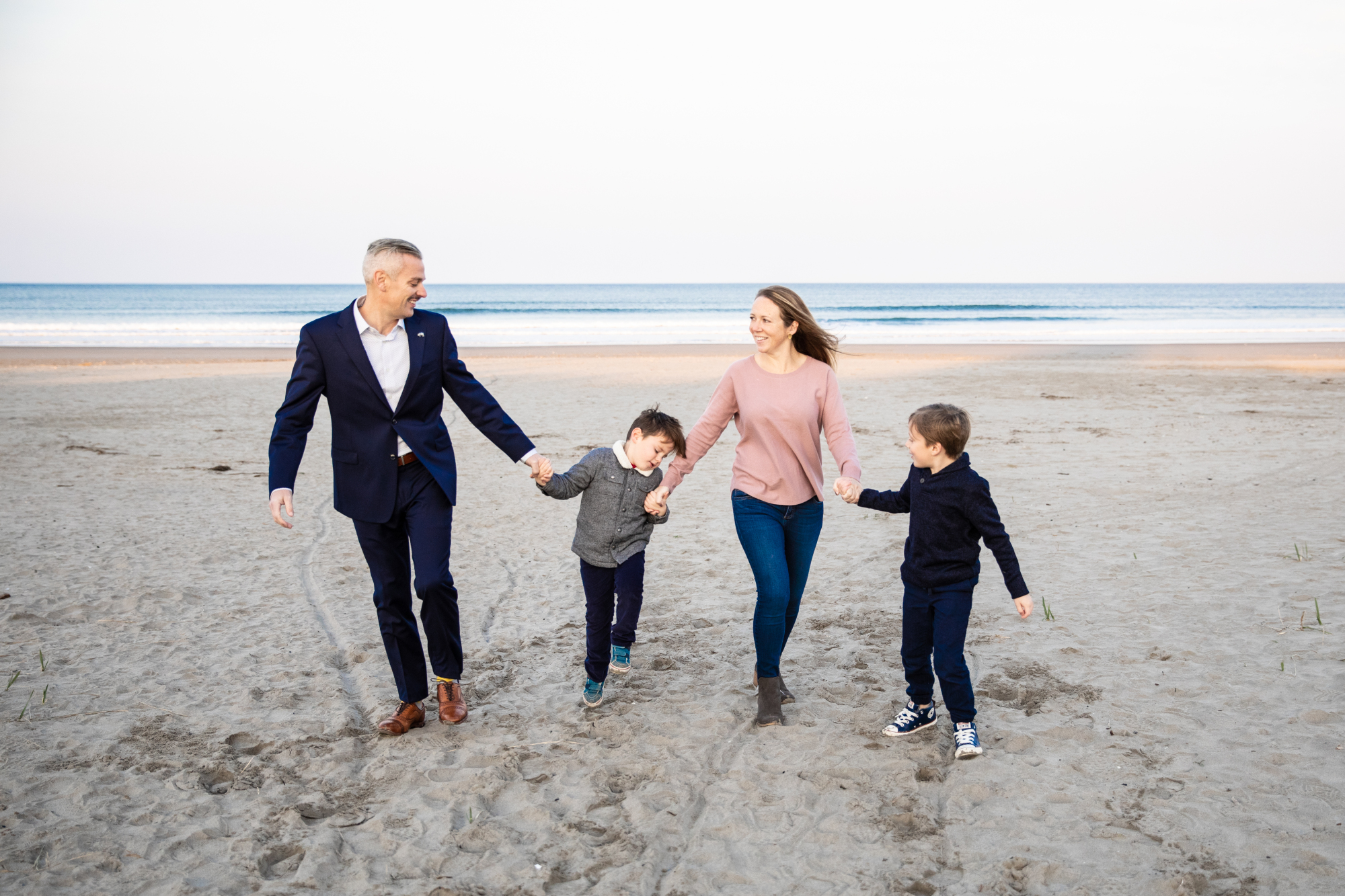 Seaside family moment on Bethany Beach
